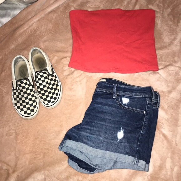 American Eagle Outfitters Tops - American Eagle red tube top size large